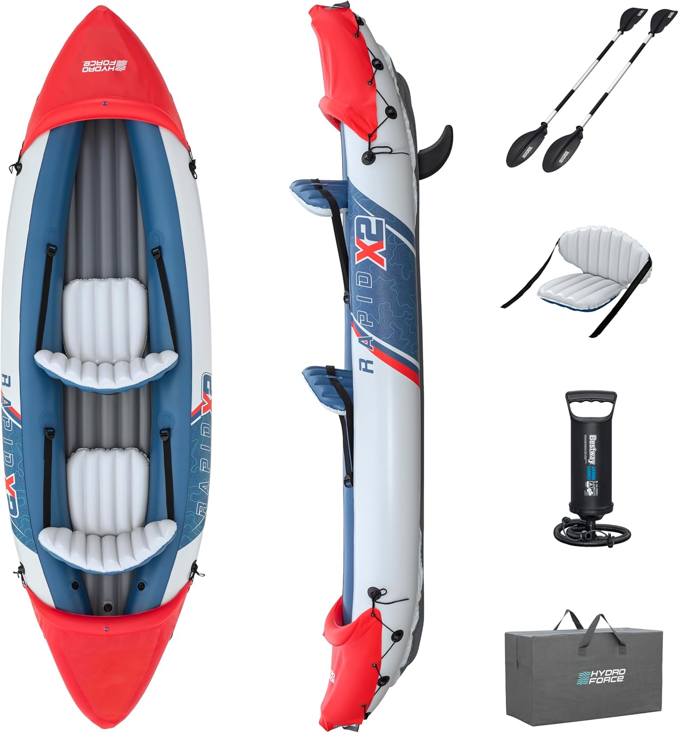 Kayak Gonfiabile per 2 Persone Bestway Hydro-Force Rapid X2
