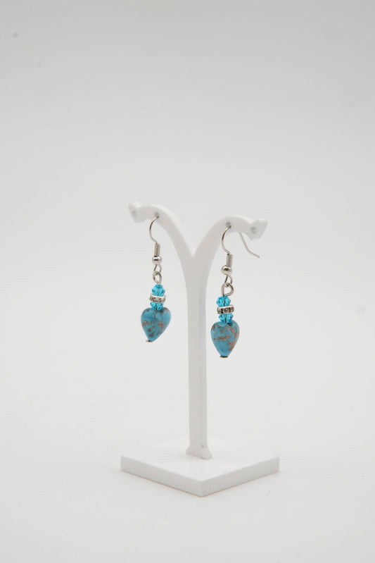 Orecchino cuore pendente